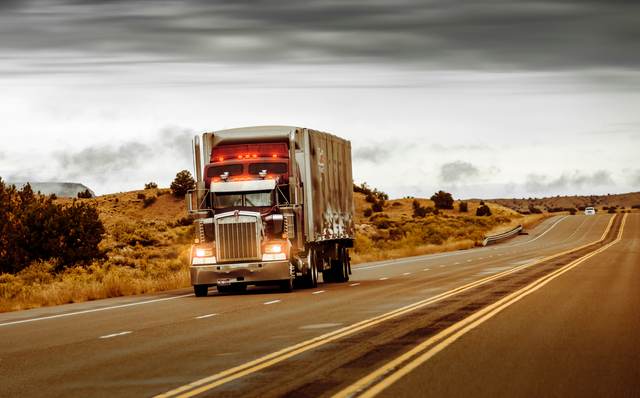 Freight truck on the highway